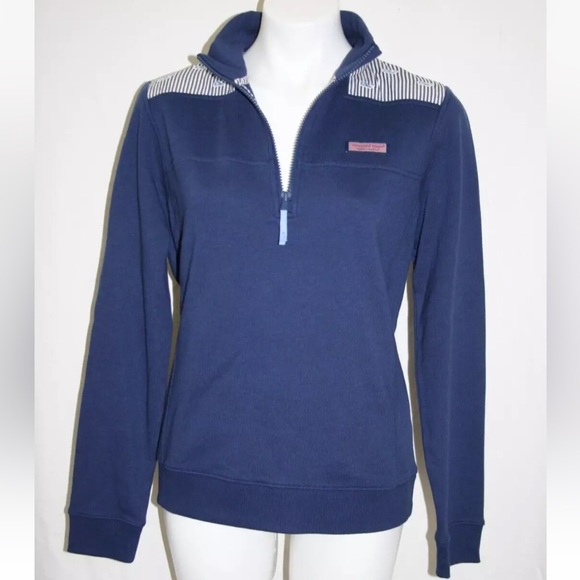 Vineyard Vines Classic Whale Embroidered Shep Shirt Deep Bay Sweater Size M - Picture 1 of 8